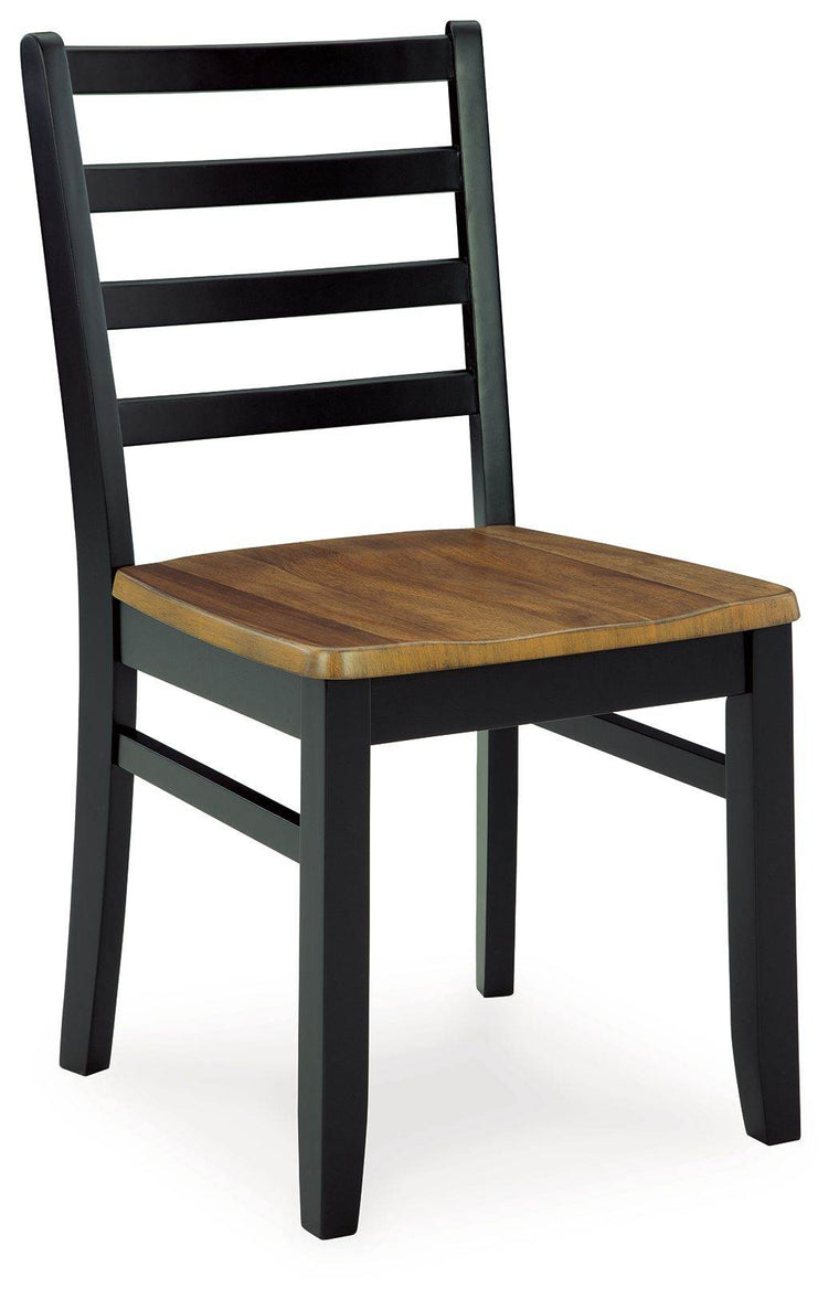 Blondon - Brown / Black - Rectangular Drm Table Set (Set of 7) - Forward Furniture
