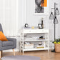 39" Console Table, Narrow Entryway Table with Storage Shelves, Drawers and X Frame for Behind Couch, Living Room, Hallway, White