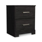 Belachime - Charcoal - Two Drawer Night Stand