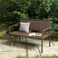 Rattan Wicker Loveseat Garden Furniture Leisure Chair with Armrests Brown