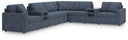 8 Pc. Sectional With 2 Audio Consoles
