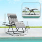 Padded Zero Gravity Chair, Folding Recliner Chair, Patio Lounger with Cup Holder, Adjustable Backrest, Removable Cushion for Outdoor, Deck, Poolside, Red