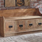 Garrettville - Brown - Storage Bench