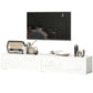 70.9" Floating TV Stand with 2 Flip Doors - High Gloss White