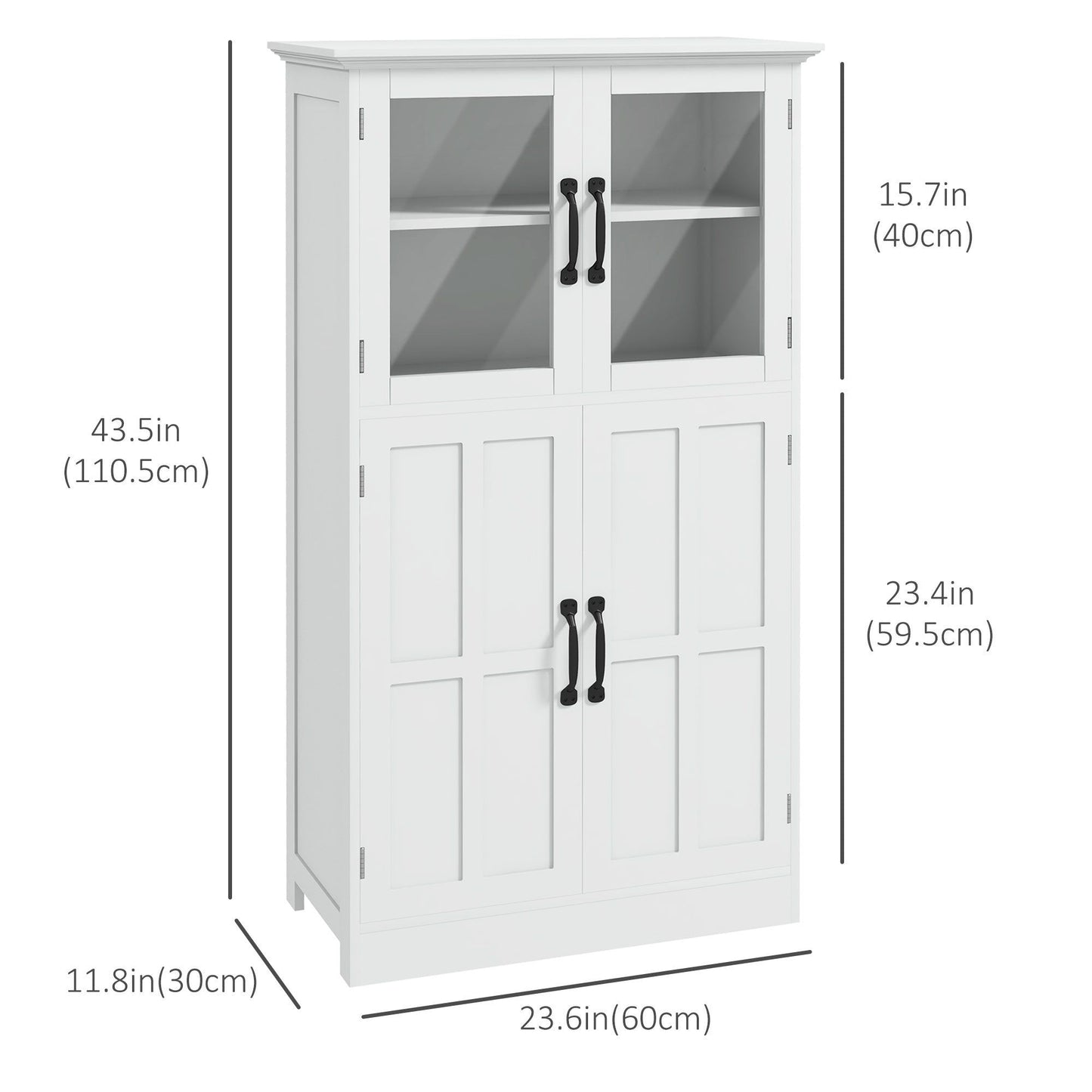 Sideboard Buffet Cabinet with Glass Doors