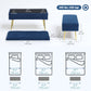 31" Storage Ottoman, Velvet End of Bed Bench with Steel Legs, Foot Stool with Storage for Bedroom, Living Room