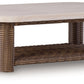 Dolan Creek - Rectangular Cocktail Table - Beige / Brown
