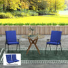 Outdoor Cushions Set of 2 for Dining Chairs, Outdoor Seat Cushions with Back, Fade-Resistant Yarn-Dyed Polyester, Navy