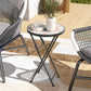 Mosaic Outdoor Patio Side Table, 14" Round Folding Outdoor Coffee Table with Steel Frame for Balcony Deck Patio Terrace, Mixed Colour