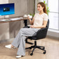 Swivel Office Chair, Faux Leather Desk Chair with Adjustable Height for Living Room, Bedroom, Study, Black