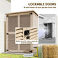 Wooden Garden Shed, Outdoor Storage Shed with Waterproof Asphalt Roof, Shelves, Natural