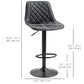 Bar Stools Set of 2, Swivel Counter Height Barstools with Back, Footrest, Adjustable Height, Black