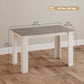 47" Kitchen Table for 4-6 People, Dining Table with Wood Effect for Dining Room, Grey