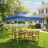 9.8' x 9.8' Blue Waterproof Pop-Up Canopy Tent with Carry Bag