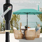 7.6FT Aluminum Patio Umbrella Parasol 8 Ribs Outdoor Market Umbrella with Crank, Push Button Tilt for Deck, Backyard and Lawn, Sky Blue