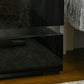 Modern Nightstand, Bedside Table with 2 Drawers, RGB LED Lights for Bedroom, Black