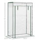 40"L x 20"W x 59"H Walk-in Garden Greenhouse with Steel Frame Outdoor Hot House Tomato Plant Warm House w/ Roll up Door, Plastic Cover, Clear