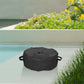 19" Round Patio Umbrella Base Weight Sand Bag Weather Resistant Garden Parasol Weight Base Stand Holder Weights w/ Scoop Up 88lbs Black