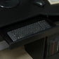 Computer Desk with Storage, Home Office Laptop Table with Shelves and Drawers, Modern Workstation Desk with Keyboard Tray for Study, Living Room, Black
