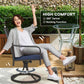 Patio Swivel Chairs with Cushion, Outdoor Swivel Rocker with Curved Armrests, Red