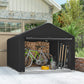 6.6' x 7.8' Portable Shed, Waterproof Bike Tent with Roll-up Zipper Door and Reinforced Galvanised Steel Frame, Black