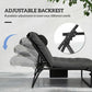 Folding Lounge Chair with 4-level Reclining Back & Cushion, Dark Grey