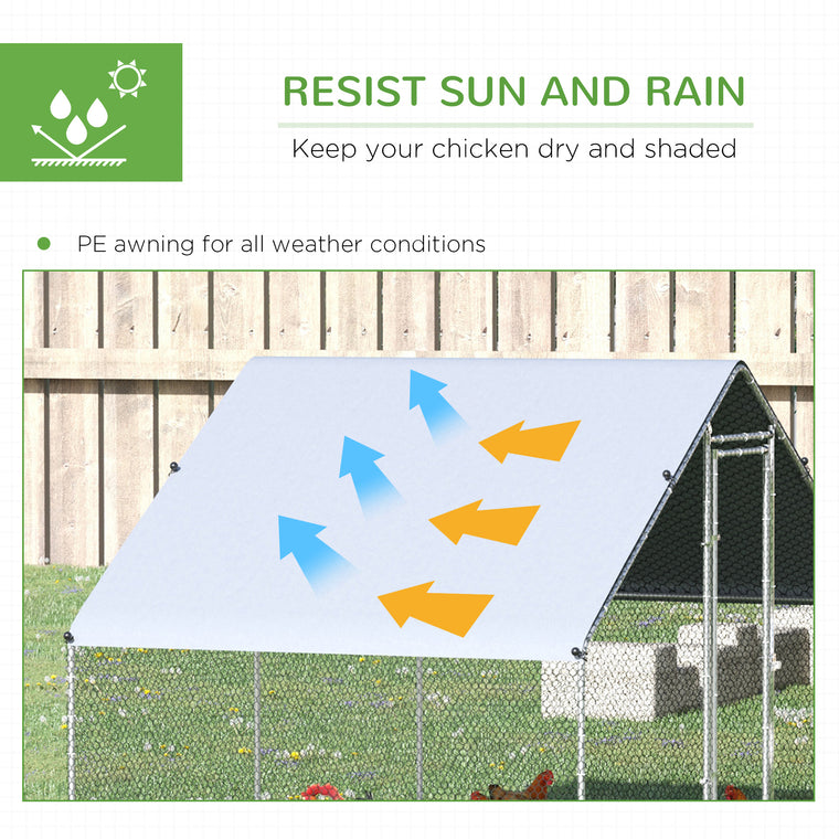 9.8' x 19.7' x 6.6' Chicken Coop Cage with Cover & Lockable Door