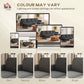 Sectional Sofa, Corduroy U Shaped Couch with Double Chaise and Spring Cushions, 2200lb Capacity, Dark Grey
