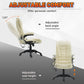 Heated Massage Executive Office Chair, Ergonomic High Back Swivel Computer Chair with Vibration, Beige