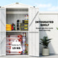 Apex Roof Metal Garden Shed with Shelf
