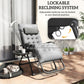 Padded Zero Gravity Chair, Folding Recliner Chair, Patio Lounger with Cup Holder, Adjustable Backrest, Removable Cushion for Outdoor, Deck, Poolside, Red