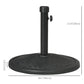 31lbs Concrete Round Patio Umbrella Base Holder, Outdoor Market Umbrella Stand Weight for Lawn, Deck, Backyard, Garden, Black