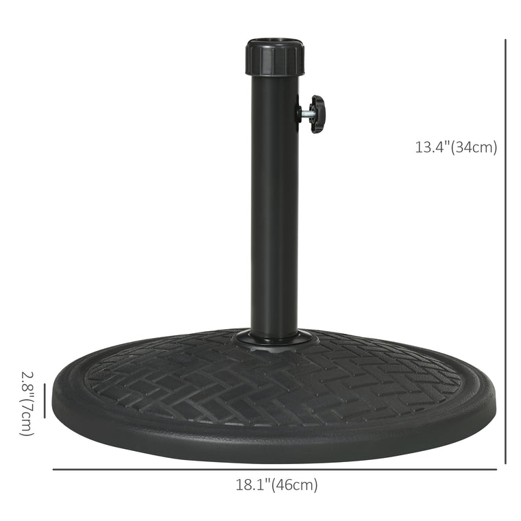 31 lb Black Concrete Round Umbrella Base