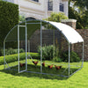 9.2' x 6.2' x 6.5' Silver Galvanized Chicken Coop with Cover
