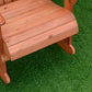 Wooden Adirondack Rocking Muskoka Chair with Slatted Wooden Design, Fanned Back and Classic Rustic Style, Teak