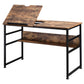 Adjustable Drafting Table Art Desk Drawing Table Craft Desk Workstation for Painting Multifunctional Writing Desk with Tiltable Tabletop and Storage Shelf Rustic Brown
