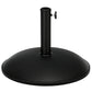 44 lbs Cement Round Umbrella Base Holder 19" Heavy Duty Parasol Stand for Patio, Outdoor, Backyard, Black