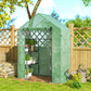 3-Tier Mini Greenhouse, Walk-in Greenhouse, Garden Hot House with 4 Shelves, Roll-Up Door and Weatherized Cover, 56" x 29" x 77", Dark Green