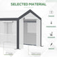 6.6' x 10' x 7' Heavy Duty Walk-In Greenhouse Vegetable Seed Growth Tent Outdoor Plant Growing Tunnel Warm House Flower Shed Backyard White