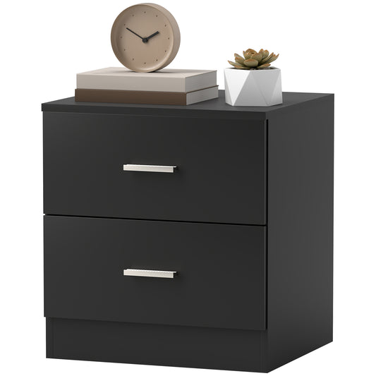 2-Drawer Nightstand - Black