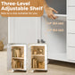 Mobile Lateral Filing Cabinet with 5 Drawers, Printer Stand with Power Outlets and USB Ports for Home Office, White