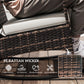 3 Piece Rocking Bistro Set, Wicker Patio Furniture with 3-Level Reclining High Back Rocking Chair and Glass Table, White