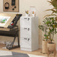 Vertical Filing Cabinet with 3 Drawers, Lock, File Cabinet for Home Office, A4 and Letter Size Files, White