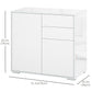 High Gloss Buffet Sideboard with Drawers - White