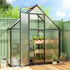 Polycarbonate Greenhouse Walk-in Greenhouse with Swing Door and Adjustable Window, 5.5 x 2ft, Black