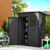 5 x 3FT Garden Shed with Floor, Outdoor Storage Shed with Lockable Door, Window and Vent for Backyard, Patio, Dark Grey