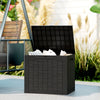28 Gallon Deck Box, Resin Outdoor Storage Box with Handles, Waterproof and UV Resistant Storage Container