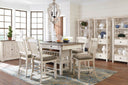 11 Pc. Table, 6 Barstools, Server, 3 Display Cabinets