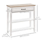 30" Console Table, Modern Narrow Entryway Table with Drawer and 2 Shelves, Sofa Table for Living Room, Hallway, White