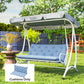 2 Seater Garden Bench Cushion, Soft Thick Outdoor Non-Slip 2 Seater Soft Pad With Backrest for Garden Patio, 47" x 43" x 5", Light Blue